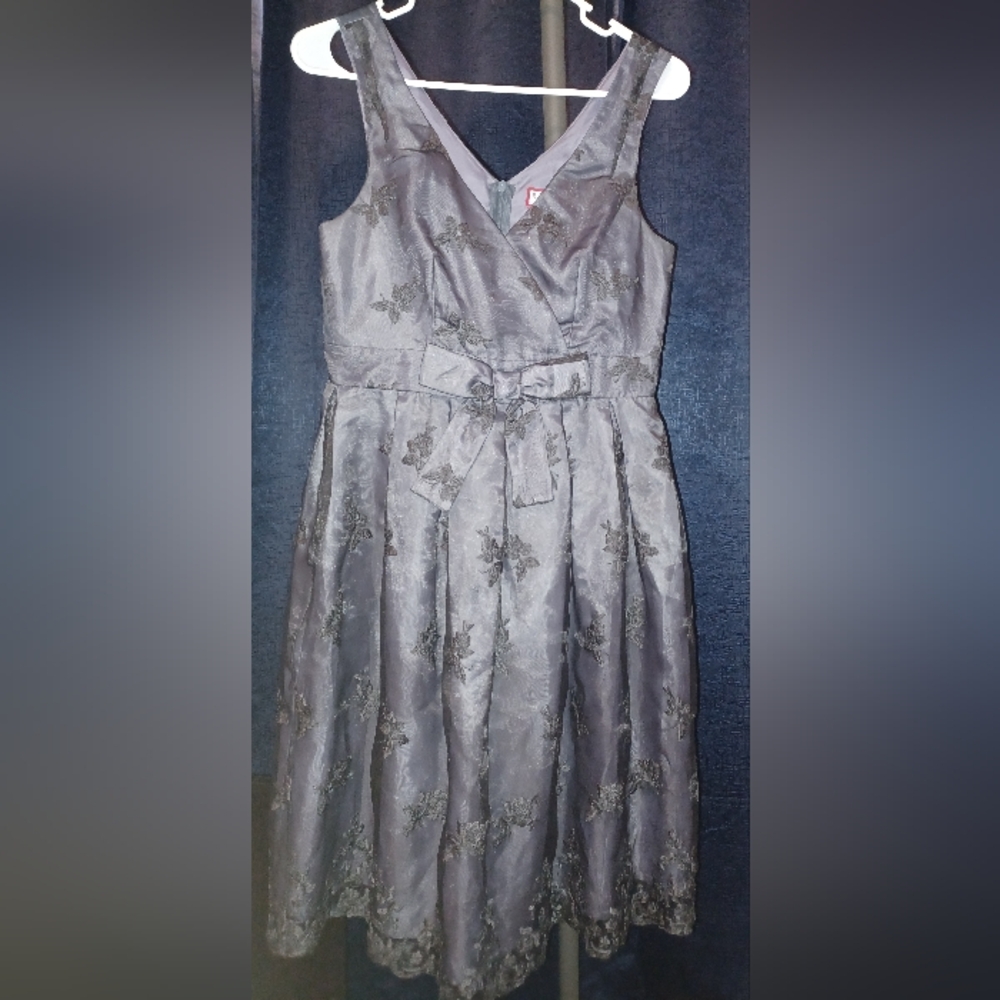 Black Lace and Purple Cocktail Dress